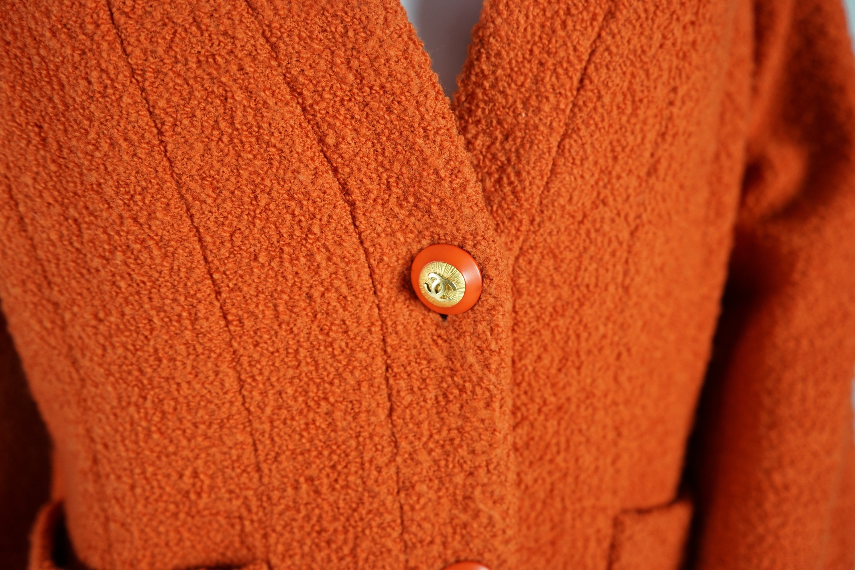 A Chanel lady's orange jacket, EU 44